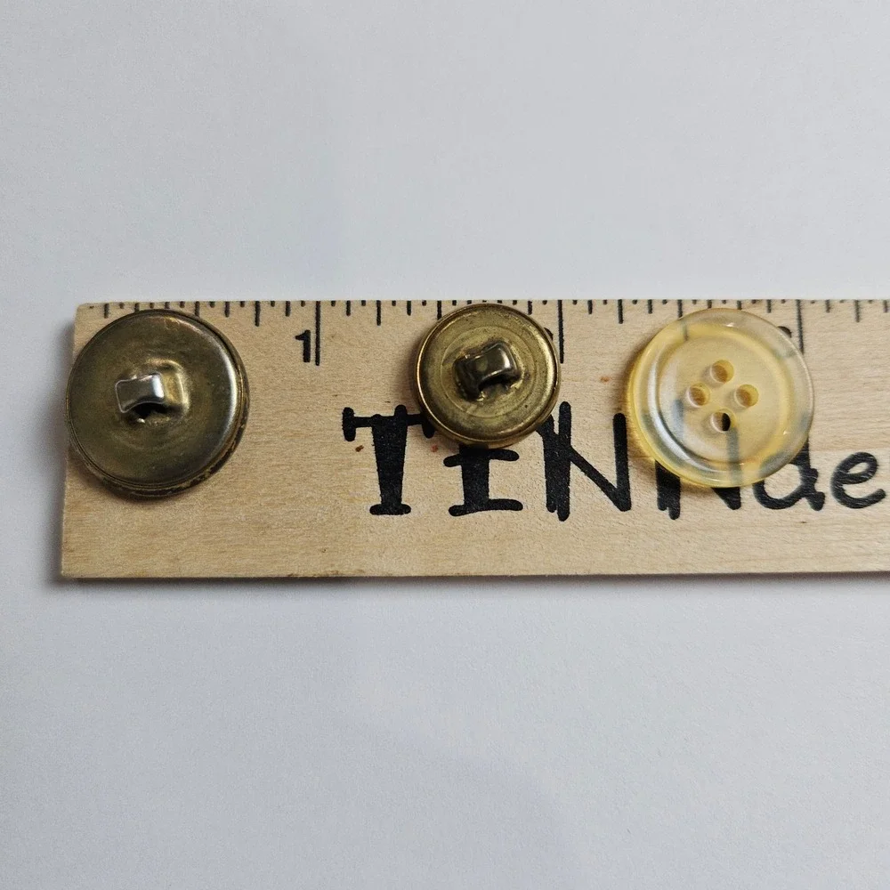 Falcone Bronze Tone Crested‎ Blazer Buttons Set of 13 Metal Vintage Replacement